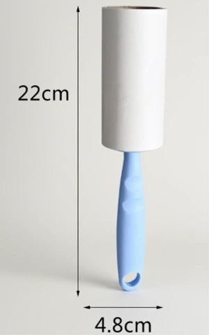 dimensions brosse anti poil chien avec manche bleu