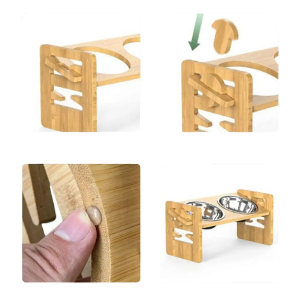 montage inclinaison gamelle pour chien surelevee