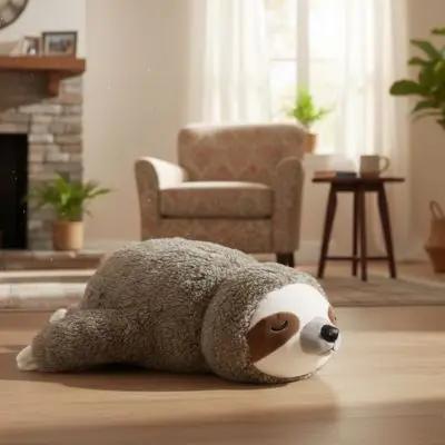 photo peluche pour chien dans salon