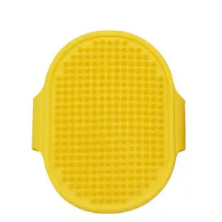 photo professionnelle brosse pour chien jaune