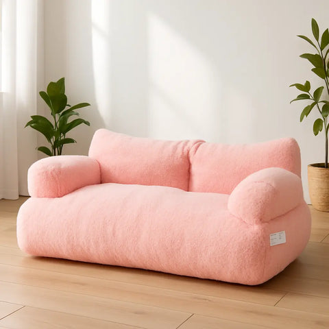 photo professionnelle canape pour chien rose salon